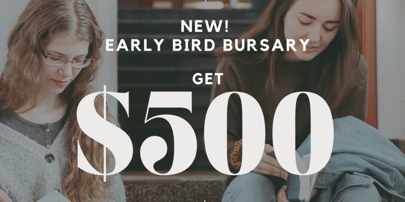 The deadline for our EARLY BIRD BURSARY is approaching!